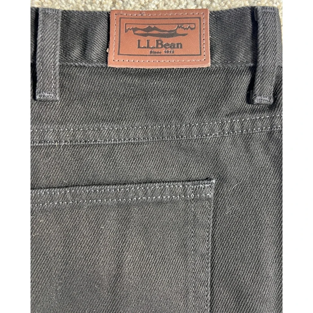 NWT LL Bean Mens Classic Fit Black Denim Jeans 46x32 100% Cotton